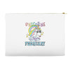 unicorns are born in february cute unicorn Accessory Pouches