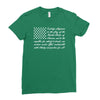 american flag pledge of allegiance Ladies Fitted T-Shirt