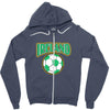 ireland soccer Zipper Hoodie