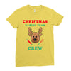 christmas baking team crew rudolph Ladies Fitted T-Shirt