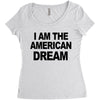 i am the american dream Women's Triblend Scoop T-shirt