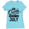 Queens Are Born In July Ladies Fitted T-Shirt