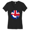 mod union jack, ideal gift, birthday present Women's V-Neck T-Shirt