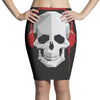 Sound Skull Pencil Skirts