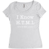 i know html Women's Triblend Scoop T-shirt