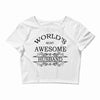 world's most amazing husband greeting Crop Top
