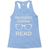 reading pun humor Racerback Tank