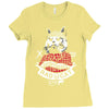 bad cat   gatos locos Ladies Fitted T-Shirt