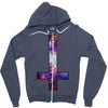 inverted galaxy cross funny  religion banter space fashion new Zipper Hoodie
