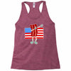 bacon american flag dab Racerback Tank