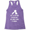 yes, i let my dog lick my face Racerback Tank