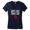 happy first fathers day Women's V-Neck T-Shirt
