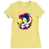 lesbian pride dragon Ladies Fitted T-Shirt