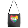 Yes Lgbt Heart Adjustable Strap Totes
