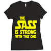 the sass is strong with this one Ladies Fitted T-Shirt