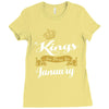 kings are born in january Ladies Fitted T-Shirt
