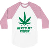 Support Liver Cancer Awareness With A Emerald Cannabis Leaf 3/4 Sleeve Shirt