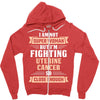 I am Not Super Woman But I'm Fighting Uterine Cancer So Close Enough Zipper Hoodie