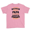 Super Cool Papa Of A Freaking Awesome Daughter Youth Tee