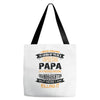 Super Cool Papa Of A Freaking Awesome Granddaughter Tote Bags