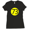 73 the perfect number t shirt the big bang theory cool funny Ladies Fitted T-Shirt