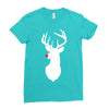 deer skull christmas Ladies Fitted T-Shirt