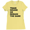 train insane or remain the same workout gym fitness exercise tee shirt Ladies Fitted T-Shirt
