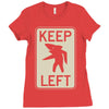 keep left shark Ladies Fitted T-Shirt