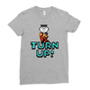 turn up Ladies Fitted T-Shirt