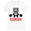panda strong Ladies Fitted T-Shirt