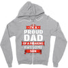 proud dad son Zipper Hoodie