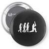 evolution of cricket white silhouette Pin-back button