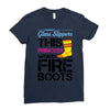 Forget Glass Slippers This Princess Wears Fire Boots Ladies Fitted T-Shirt