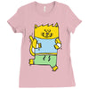 meow is running Ladies Fitted T-Shirt