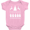 christmas scene reindeer funny Baby Onesie