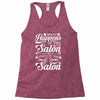 what happens in the salon Racerback Tank