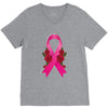 breast cancer pink ribbon V-Neck Tee