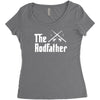 the rodfather   mens funny fishing Women's Triblend Scoop T-shirt