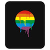 rainbow colored stripes dot running splashes Mousepad