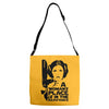 a woman's place is in the resistance Adjustable Strap Totes