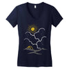 on the top (mountain) Women's V-Neck T-Shirt