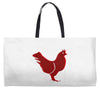 chiken red Weekender Totes