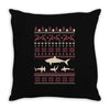 christmas ugly shark Throw Pillow