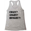 crazy angry hungry Racerback Tank