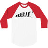 evolution of a golfer mens black golf t shirt top new 3/4 Sleeve Shirt