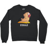 yoga pug exhale Crewneck Sweatshirt