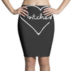bitches heart Pencil Skirts
