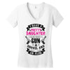 I Have A Pretty Daughter Gun A Shovel And An Alibi Women's V-Neck T-Shirt