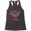 my hero is now my angel breast cancer awareness Racerback Tank