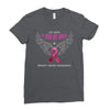 my hero is now my angel breast cancer awareness Ladies Fitted T-Shirt